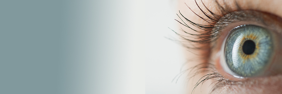 Närbild på blått öga