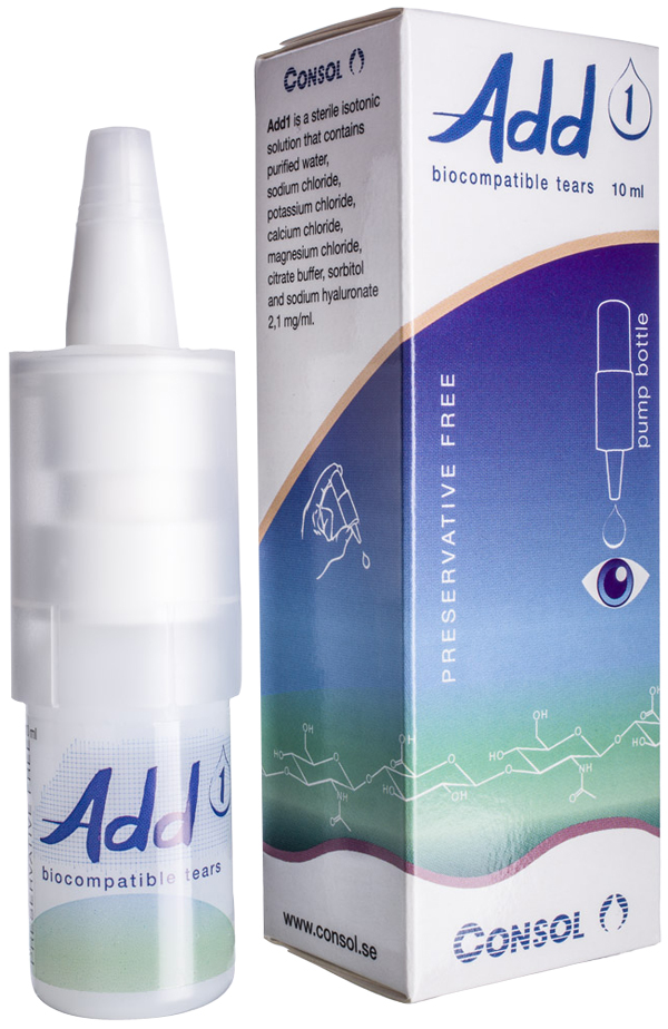 Add1 ögondroppar 10ml pumpförpackning